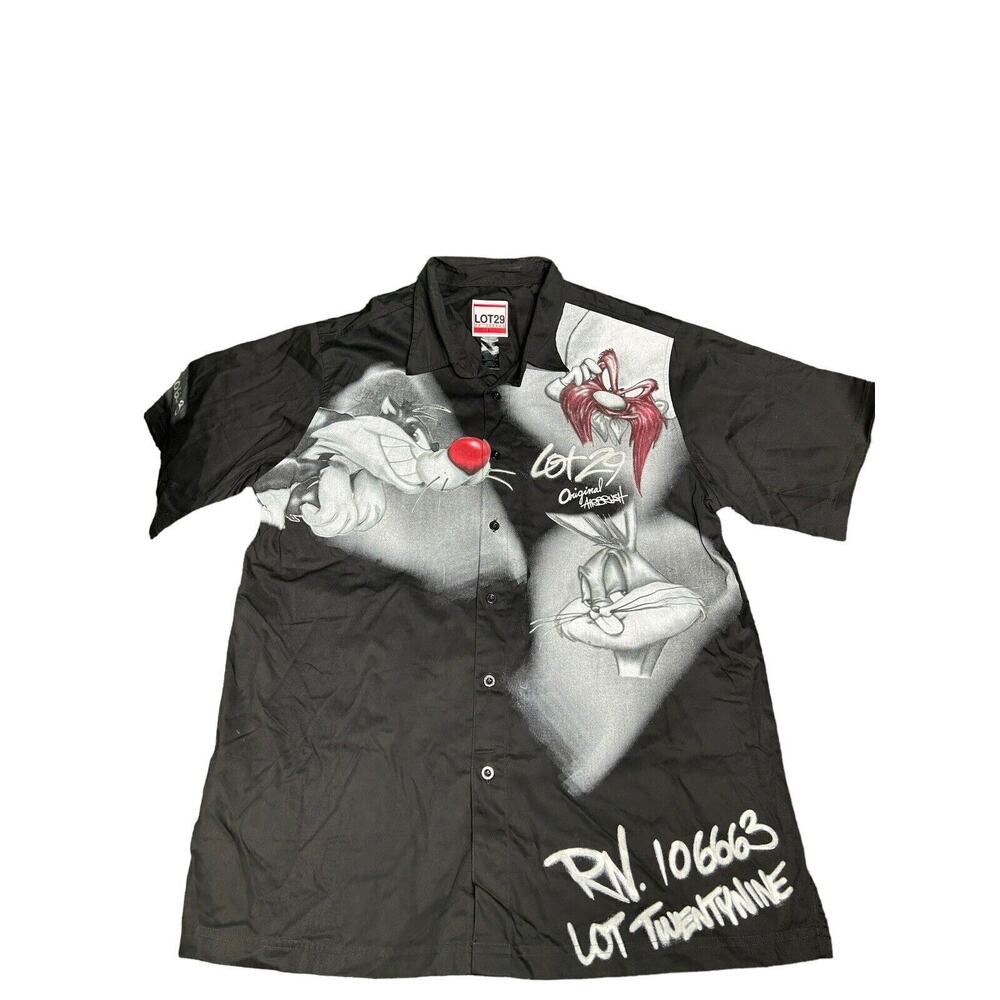 90’s Looney Tunes Art‎ Shirt Lot 29 Airbrushed Button Up Size Large